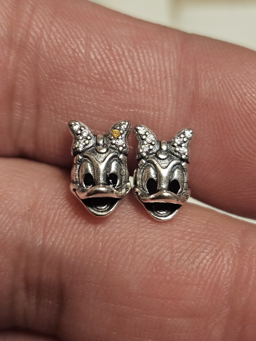 Sterling Silver 925 Daisy Duck Earring Studs
